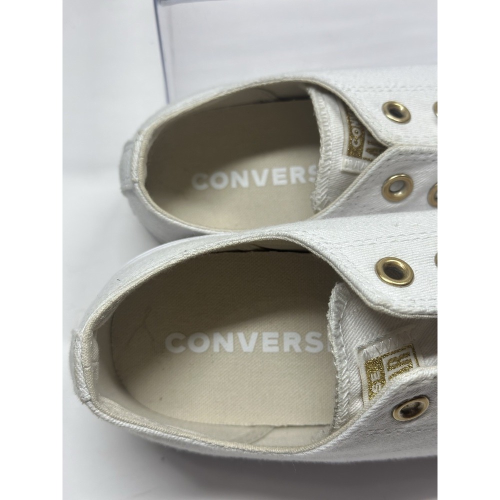 Converse Unisex All Star Egret/White Gold Accents Sneaker Shoe Womens Size 10 - Picture 9 of 10